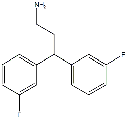 3,3-bis(3-fluorophenyl)propylamine Structure