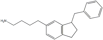 1-benzyl-6-(4-aminobutyl)indane 化学構造式