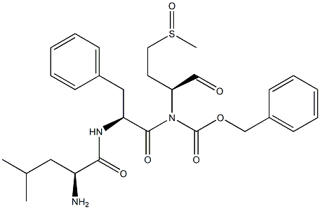 benzyloxycarbonyl-leucyl-phenylalanyl-methioninal sulfoxide Structure