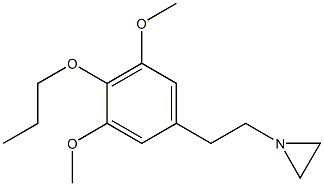 N-((3,5-dimethoxy-4-propoxyphenyl)ethyl)aziridine 化学構造式
