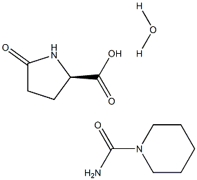 5-oxo-D-prolinepiperidinamide monohydrate Structure