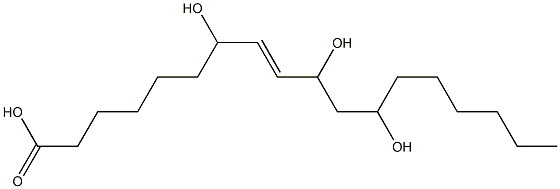 7,10,12-trihydroxy-8-octadecenoic acid 结构式