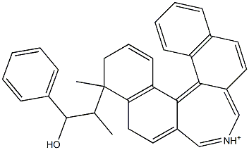 8-(2-hydroxy-1-methyl-2-phenylethyl)-8-methyl-8,9-dihydro-7H-dinaphth(2,1-c - 1',2'-e)azepinium Struktur