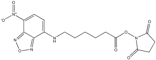 succinimidyl 6-(7-nitrobenz-2-oxa-1,3-diazol-4-yl)aminohexanoate,,结构式