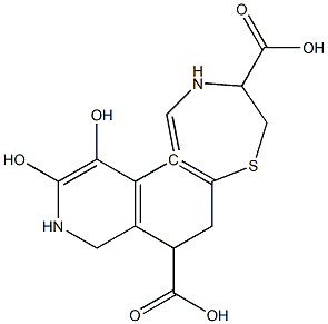 3,7-dicarboxy-10,11-dihydroxy-2,3,4,5,6,7,8,9-octahydropyrido(4,3-g)(1,4)benzothiazepine Structure