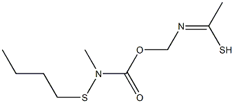 ethanimidothioic acid N-((N-butylthio-N-methylamino)-carbonyloxy)-methylester Struktur