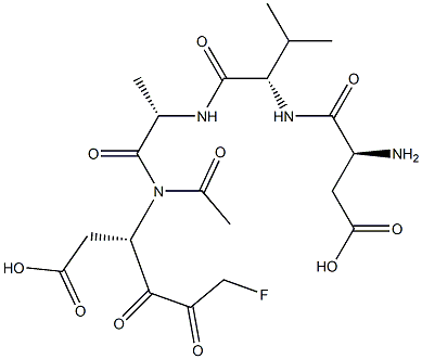 acetyl-aspartyl-valyl-alanyl-aspartyl fluoromethyl ketone,,结构式