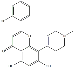  2-(2-chlorophenyl)-5,7-dihydroxy-8-(2,3,6-trihydro-1-methylpyridin-4-yl)benzopyran-4-one