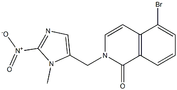 5-bromo-2-((1-methyl-2-nitroimidazol-5-yl)methyl)isoquinolin-1-one,,结构式