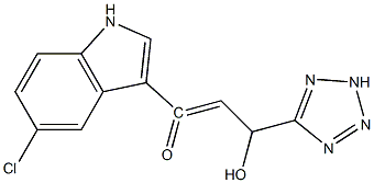  1-(5-chloroindol-3-yl)-3-hydroxy-3-(2H-tetrazol-5-yl)propenone