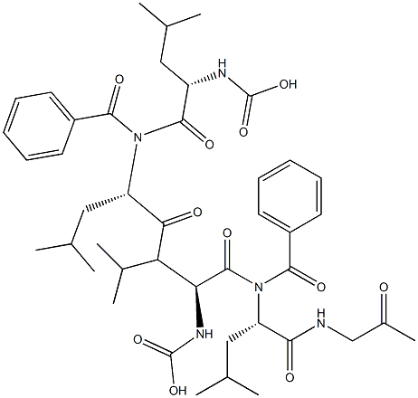 1, 3-di-(N-carboxybenzoyl-leucyl-leucyl)amino acetone,,结构式