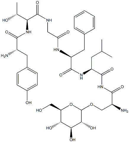 tyrosyl-threonyl-glycyl--phenylalanyl-leucyl-O-glucosylserinamide