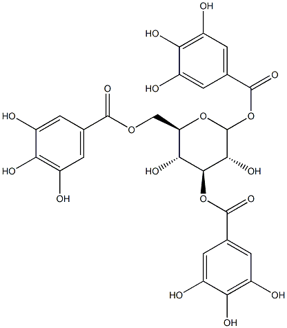 1,3,6-tri-O-galloylglucopyranose Struktur