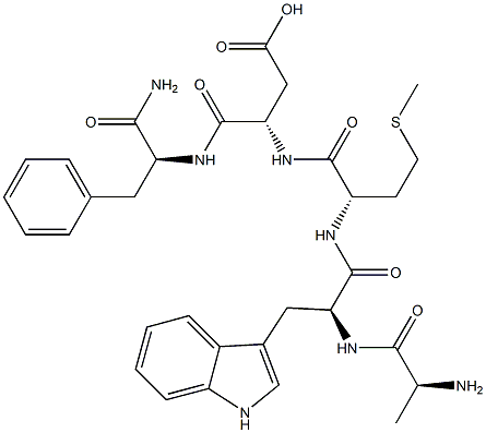 alanyl-tryptophyl-methionyl-aspartyl-phenylalanylamide Struktur