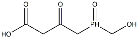 4-(hydroxymethylphosphinoyl)-3-oxobutanoic acid 结构式
