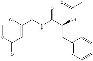 N-(acetylphenylalanyl)-4-amino-3-chlorobutenoic acid methyl ester Struktur