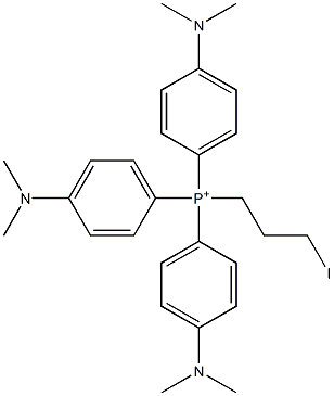 3-iodopropyltris(4-dimethylaminophenyl)phosphonium 结构式