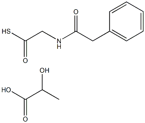 phenylacetylglycylthiol lactic acid Structure