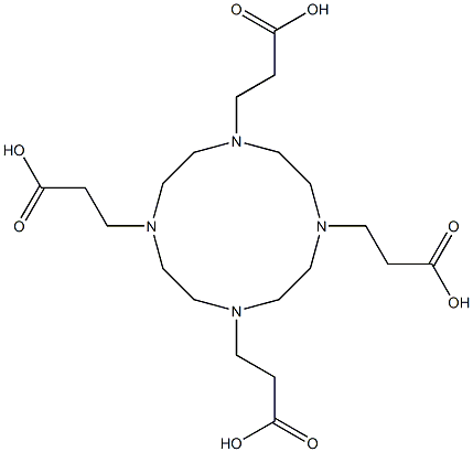 1,4,7,10-tetra(carboxyethyl)-1,4,7,10-tetraazacyclododecane Structure