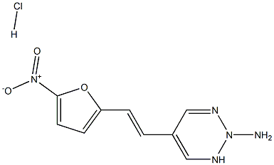 2-AMINO-5-(2-(5-NITRO-2-FURYL)VINYL-1-)-1,2,3-TRIAZINEHYDROCHLORIDE Struktur