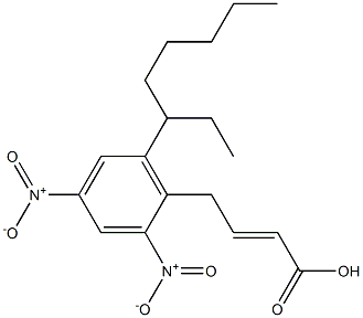 2,4-DINITRO-6(1-ETHYLHEXYL)-PHENYLCROTONATE 化学構造式