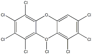 1,2,3,4,5,6,7,8-OCTACHLORODIBENZO-PARA-DIOXIN,,结构式