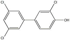 4-HYDROXY-3,3',5'-TRICHLOROBIPHENYL 化学構造式