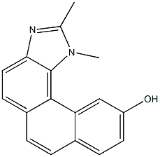 1,2-DIMETHYL-PHENANTHRO(3,4-D)IMIDAZOL-10-OL Structure