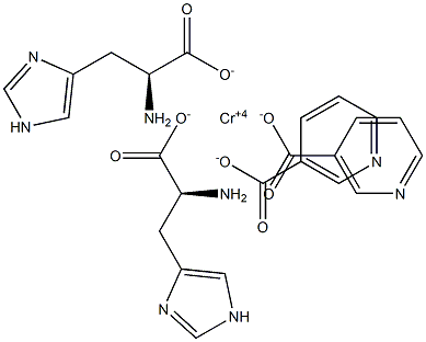 CHROMIUM-DINICOTINICACID-DIHISTIDINE 化学構造式