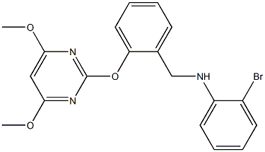 N-(2-BROMOPHENYL)-2-(4,6-DIMETHOXYPYRIMIDIN-2-YLOXY)-BENZYLAMINE Structure