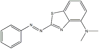 DIMETHYLAMINOPHENYLAZOBENZTHIAZOLE 化学構造式