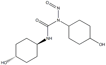 1,3-BIS(TRANS-4-HYDROXYCYCLOHEXYL)-1-NITROSOUREA,,结构式