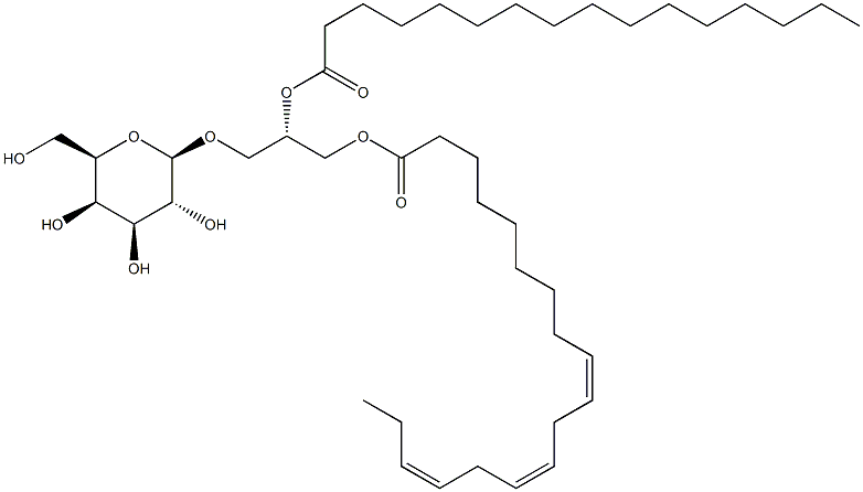 1-O-ALPHA-LINOLENOYL-2-O-PALMITOYL-3-O-BETA-GALACTOPYRANOSYL-SN-GLYCEROL Structure