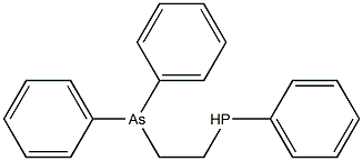 1-PHENYLPHOSPHINO-2-DIPHENYLARSINOETHANE 结构式