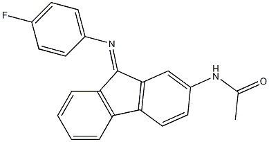 2-ACETYLAMINO-9-(PARA-FLUOROPHENYLIMINO)FLUORENE Structure