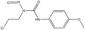 1-(2-CHLOROETHYL)-3-(PARA-METHOXY-PHENY)-1-NITROSOUREA,,结构式