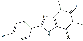 (PARA-CHLOROPHENYL)THEOPHYLLINE Structure