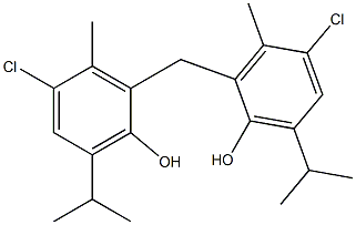 BIS(2-HYDROXY-3-ISOPROPYL-5-CHLORO-6-METHYLPHENYL)METHANE 结构式