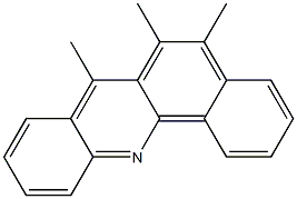 5,6,7-TRIMETHYLBENZ(C)ACRIDINE,,结构式