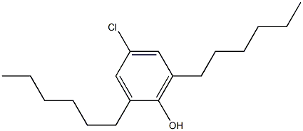 4-CHLORO-2,6-DIHEXYLPHENOL 结构式