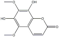 6,8-DIHYDROXY-5,7-DIMETHOXYCOUMARIN,,结构式