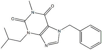 7-BENZYL-3-ISOBUTYL-1-METHYLXANTHINE 化学構造式