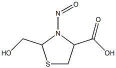 2-(HYDROXYMETHYL)-3-NITROSOTHIAZOLIDINE-4-CARBOXYLICACID Struktur