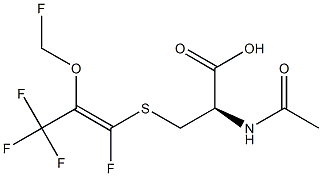 (Z)-N-ACETYL-S-(1-FLUORO-2-FLUOROMETHOXY-2-(TRIFLUOROMETHYL)VINYL)-L-CYSTEINE 结构式