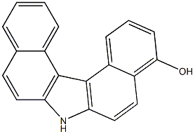 DIBENZO(C,G)CARBAZOLE,4-HYDROXY- Structure