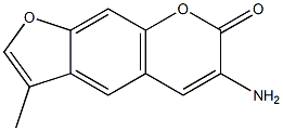 3-AMINO-4'-METHYLPSORALEN 结构式