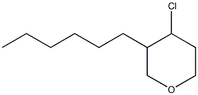 4-Chloro-3-n-hexyltetrahydropyrane Structure