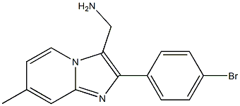 [2-(4-Bromophenyl)-7-methylimidazo[1,2-a]pyridin-3-yl]methylamine,,结构式