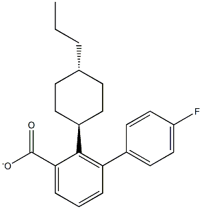 4-Fluorophenyl-4'-trans-n-propylcyclohexylbenzoate Structure