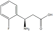 (R)-3-Amino-3-(2-fluoro-phenyl)-propanoic acid 化学構造式